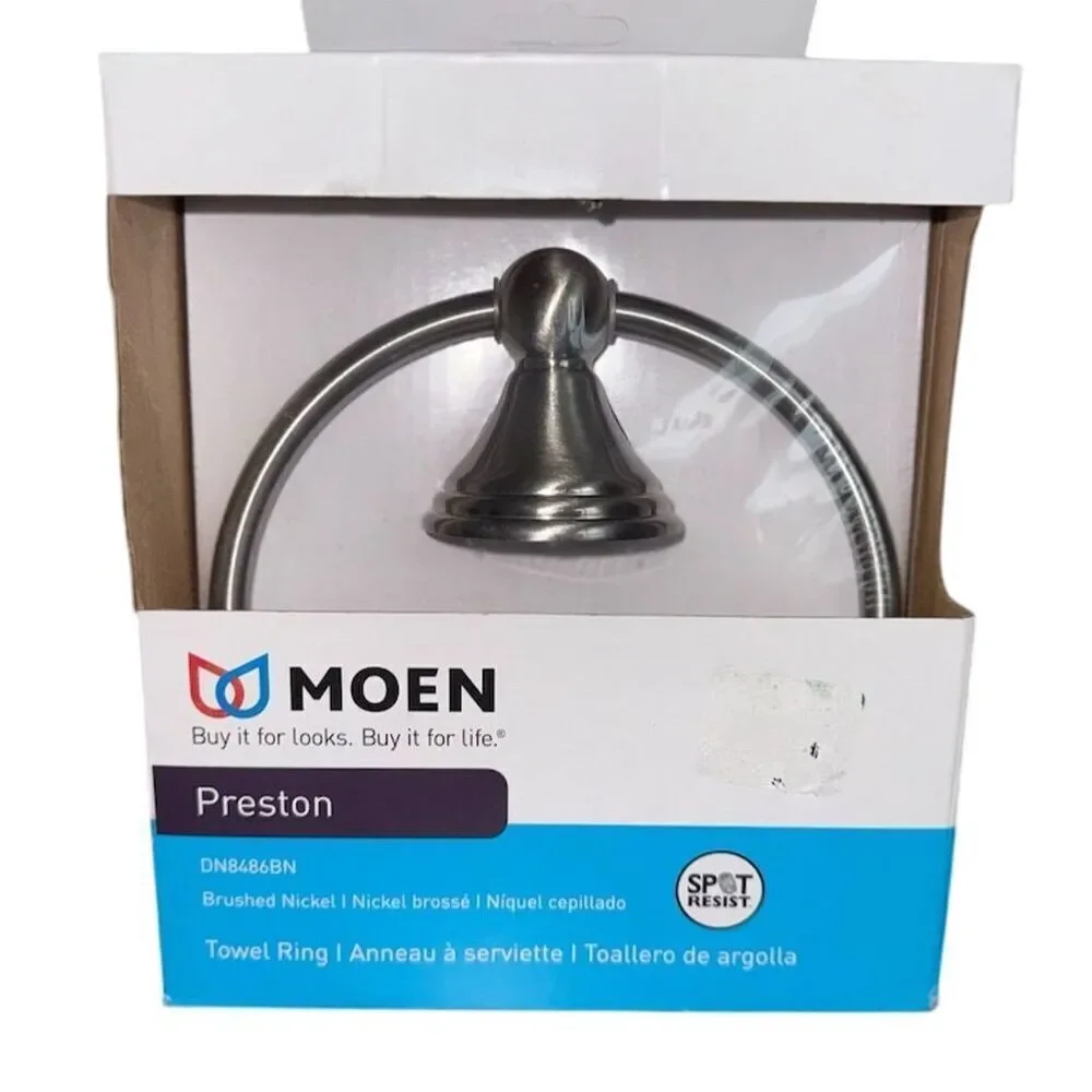 Moen Preston Brushed Nickel Towel Ring